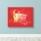 Wasserfall auf Vermilion Canvas Print Leinwanddruck (Insitu (Holzboden))