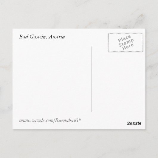 Wasserfall, Bad Gastein Postkarte (Rückseite)