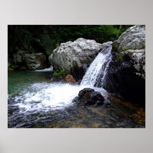 Wasserfall bei Little Missouri Falls Poster (Vorne)