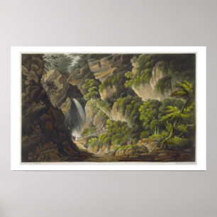 Wasserfall bei Shanklin, 'von der Insel des Poster