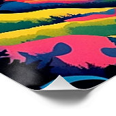 Wasserfall bei Sonnenauf 4 Poster (Ecke)