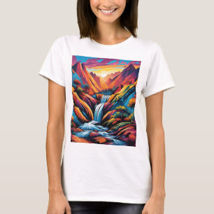 Wasserfall bei Sonnenaufgang 3 T-Shirt