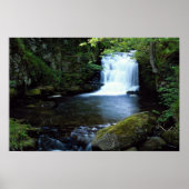 Wasserfall bei Watersmeet, North Devon, England Poster (Vorne)