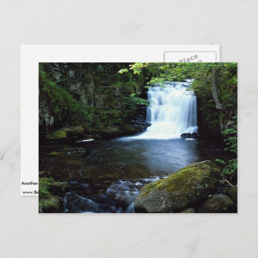 Wasserfall bei Watersmeet, North Devon, England Postkarte (Vorne/Hinten)