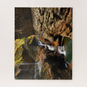 Wasserfall bei Watkins Glen in Finger Lakes Puzzle (Vertikal)