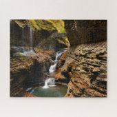 Wasserfall bei Watkins Glen in Finger Lakes Puzzle (Horizontal)