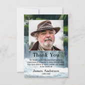 Wasserfall Beileid Beerdigung Foto Danke Karte (Vorderseite)