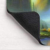 Wasserfall-Bergtal Mousepad (Ecke)