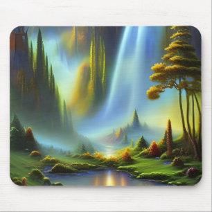 Wasserfall-Bergtal Mousepad