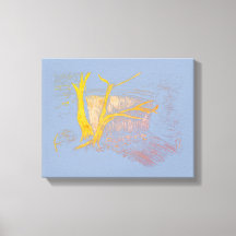 Wasserfall Blau/Grau Canvas Print