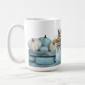 WASSERFALL BLUE & WHITE PUMPKINS CRATES JARS KAFFEETASSE (Links)