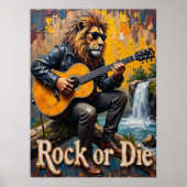 Wasserfall-Blues: Löwenzettel Poster (Vorne)