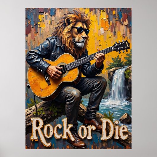 Wasserfall-Blues: Löwenzettel Poster (Vorne)