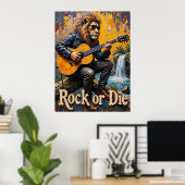 Wasserfall-Blues: Löwenzettel Poster (Heimbüro)