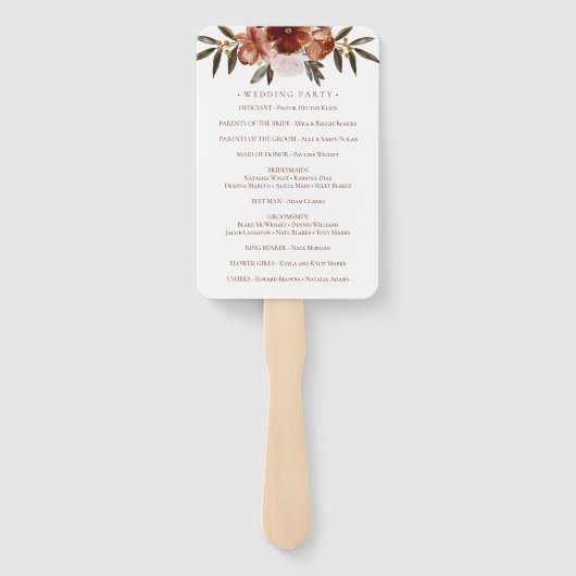 WASSERFALL-BLUME FÄCHER (Rückseite)