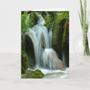 Wasserfall Blütenblume Orchidee Frieden Liebe Schi Dankeskarte