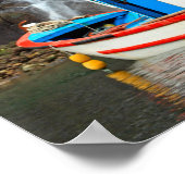 Wasserfall & Boot Poster (Ecke)