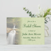 Wasserfall Brautparty Einladung (Stehend Vorderseite)