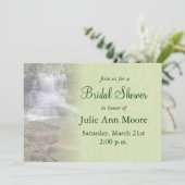 Wasserfall Brautparty Einladung (Stehend Vorderseite)