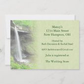 Wasserfall Brautparty Einladung (Rückseite)