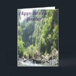 Wasserfall Brother Birthday Karte<br><div class="desc">Dieses landschaftliche Wasserfall-Bild macht Ihren Geburtstag besonders spannend und außergewöhnlich. Es ist zurück zur Naturszene wird die Fantasie einfangen und Ihre Botschaft erhellen.</div>
