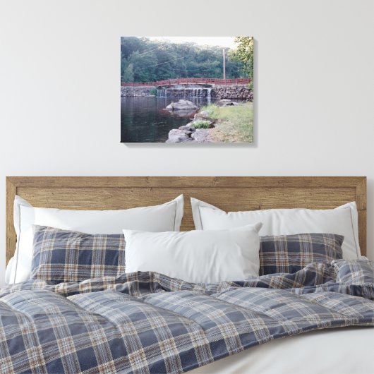 Wasserfall-Brücke Leinwanddruck (Insitu (Schlafzimmer))