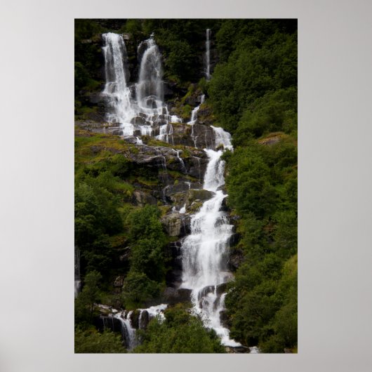 Wasserfall Cascading Volefossen Poster (Vorne)
