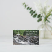 Wasserfall-christliche Geschäfts-Karte Visitenkarte (Stehend Vorderseite)