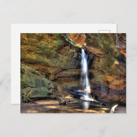 Wasserfall, Conkle's Hollow, Ohio Postkarte (Vorne/Hinten)