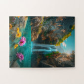 Wasserfall der Ätherischen Inseln im Frühjahr Puzzle (Horizontal)