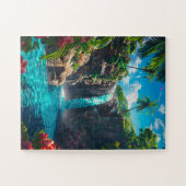 Wasserfall der Ätherischen Inseln im Frühjahr Puzzle (Horizontal)