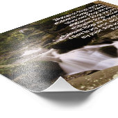 Wasserfall der Schluchten mit Phillipianern 4:8 Fotodruck (Ecke)