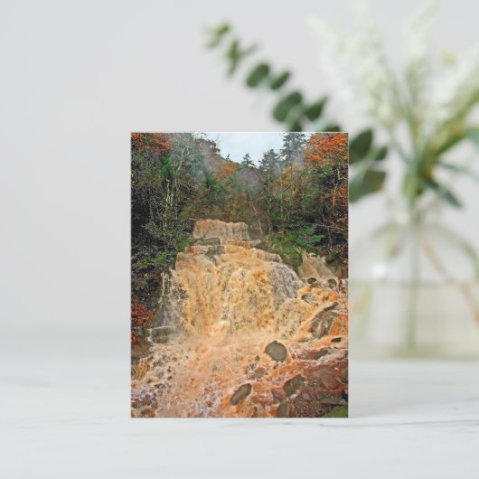 Wasserfall des Hunter Mountain Postkarte (Stehend Vorderseite)