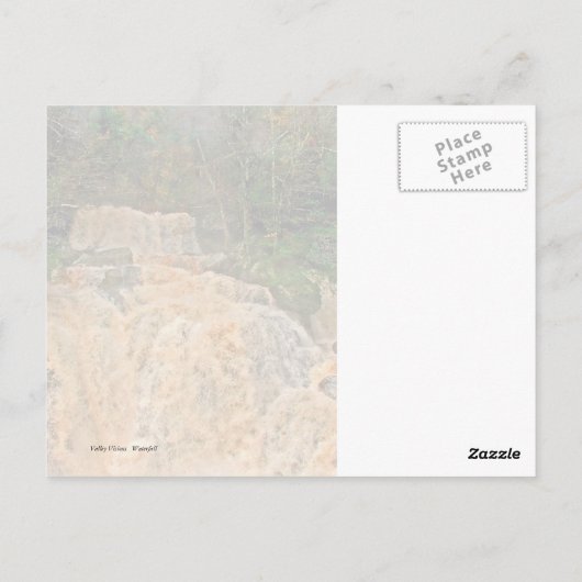 Wasserfall des Hunter Mountain Postkarte (Rückseite)