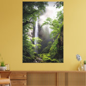 Wasserfall des Wilden Souls Leinwanddruck (Insitu (Wohnzimmer))