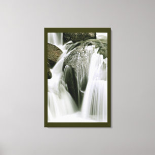 WASSERFALL-DETAIL IM SEPIA LEINWANDDRUCK