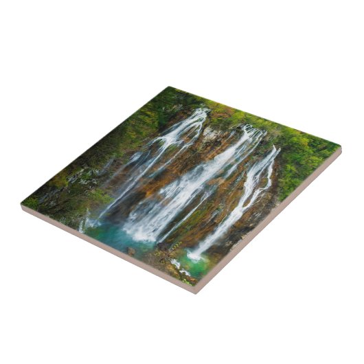 Wasserfall erhöhter Blick, Kroatien Fliese (Seite)