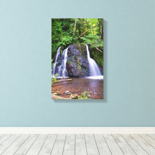 Wasserfall Fairy Glen, Rosemarkie, Canvas print Leinwanddruck (Insitu (Holzboden))