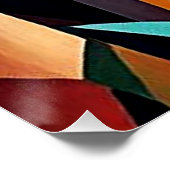 Wasserfall fällt den Berg hinab 4 Poster (Ecke)