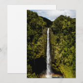Wasserfall Feiertagskarte (Vorne/Hinten)
