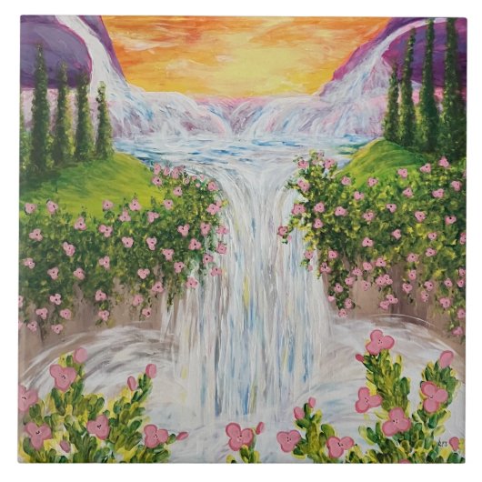 Wasserfall Fliese (Vorderseite)