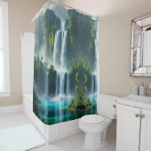 Wasserfall-Flucht: Der Power der Natur in jedem Duschvorhang (Beispiel)