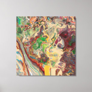 Wasserfall Fluss Farbe Kunst Leinwanddruck