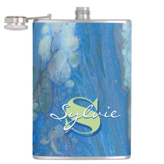 Wasserfall-Flüssigkeitspainierung Flachmann (Geöffnet)