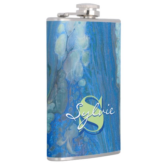 Wasserfall-Flüssigkeitspainierung Flachmann (Rechts)