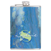 Wasserfall-Flüssigkeitspainierung Flachmann (Vorderseite)