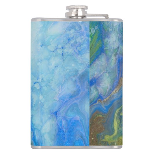 Wasserfall-Flüssigkeitspainierung Flachmann (Rückseite)