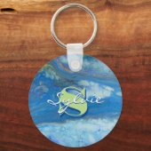 Wasserfall-Flüssigkeitspainierung Schlüsselanhänger (Vorderseite)