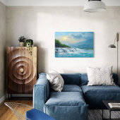 Wasserfall flüstern - Friedliche Landschaft Leinwanddruck