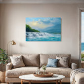 Wasserfall flüstern - Friedliche Landschaft Leinwanddruck